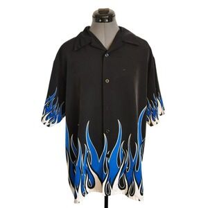 Sapphire Lounge Button‎ Up Short Sleeve Shirt M